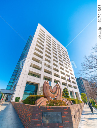 日本の東京都市景観　東京消防庁本庁舎などを望む 61704363