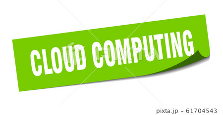 cloud computing sticker. cloud computing square 61704543