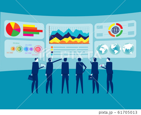 Teamwork and data analysis. Concept business 61705013