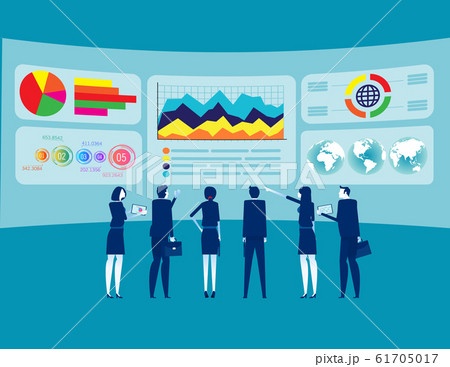 Teamwork and data analysis. Concept business 61705017