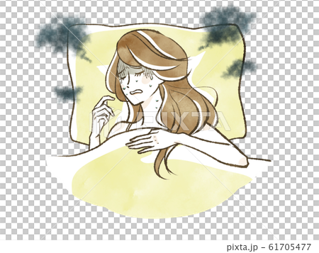 女性-睡眠-悪夢 61705477