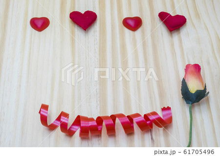 four red hearts with a pink background for four red hearts with a pink background for 61705496