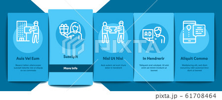 Courier Delivery Job Onboarding Elements Icons Set Vector Courier Delivery Job Onboarding Elements Icons Set Vector 61708464