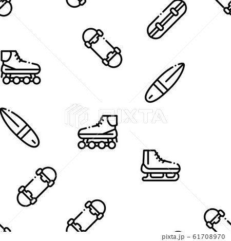 Extreme Sport Activity Seamless Pattern Vector 61708970