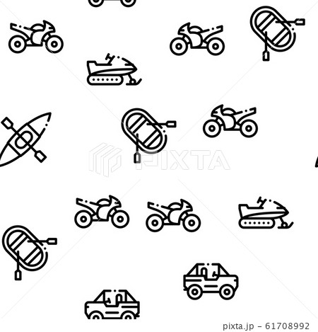 Extreme Sport Activity Seamless Pattern Vector 61708992