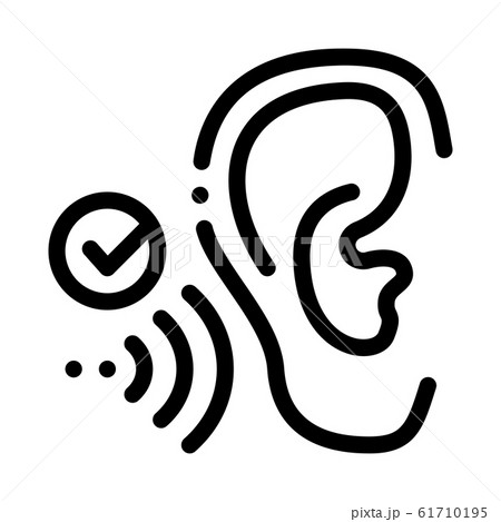 Good Hearing Perception Icon Vector Outline Illustration 61710195