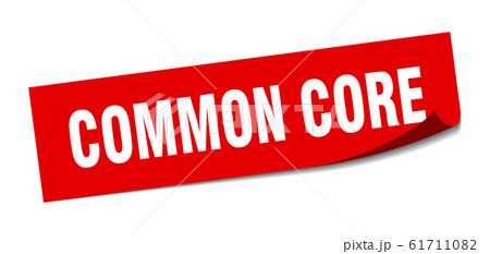 common core sticker. common core square sign. 61711082
