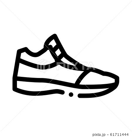 Volleyball Shoes Sneakers Icon Vector Outline のイラスト素材