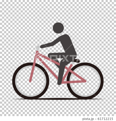 自転車に乗る人のイラスト素材