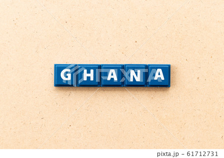 Tile letter in word Ghana on wood background Tile letter in word Ghana on wood background 61712731