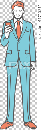 Business man with a smartphone 61713251