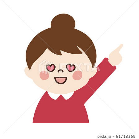 小さな女の子②(指差しポーズ) 61713369