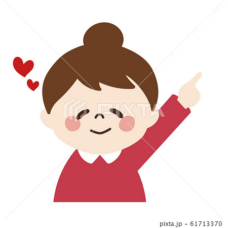 小さな女の子②(指差しポーズ) 61713370