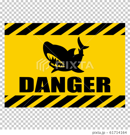 Shark caution sign "DANGER" English version Shark caution sign "DANGER" English version 61714164