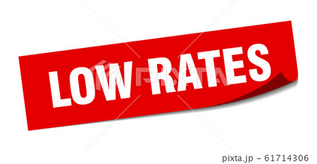 low rates sticker. low rates square sign. lowのイラスト素材 [61714306] - PIXTA