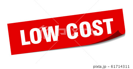 Low Cost Sticker Low Cost Square Sign Low Cost のイラスト素材