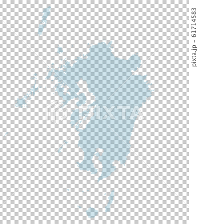 dotted Japan map, Kyusyu region 2 61714583