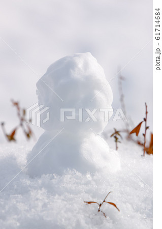 ゆきだるま　雪だるま　冬　雪　公園　屋外　北海道 61714684