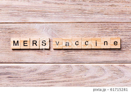MERS vaccine word written on wood block. MERS MERS vaccine word written on wood block. MERS 61715281