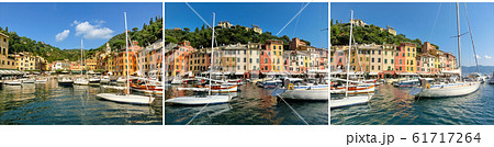 Beautiful bay with colorful houses in Portofino, 61717264