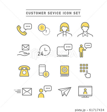 CUSTOMER SEVICE ICON SET CUSTOMER SEVICE ICON SET 61717434