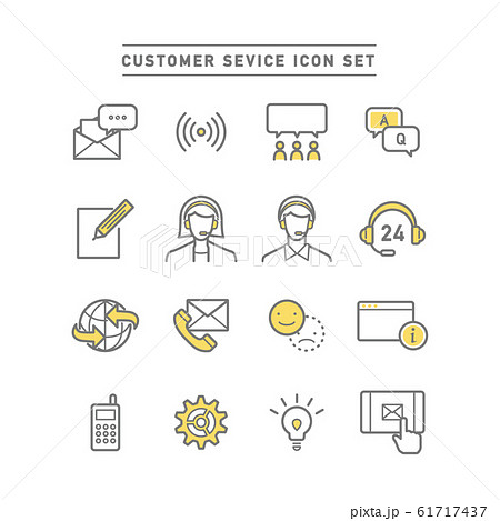 CUSTOMER SEVICE ICON SET 61717437