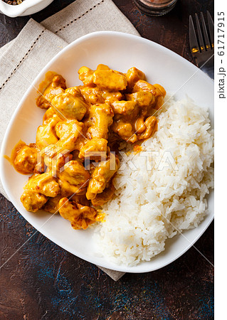 Curried Coconut Chicken with rise 61717915
