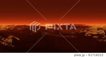 360 degree panorama of sunset on Mars 61718222