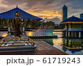Buddhist temple in Colombo, Sri Lanka at sunset. 61719243