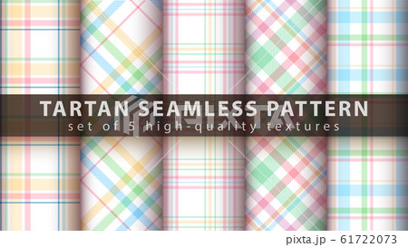 Set classic tartan seamless pattern 61722073