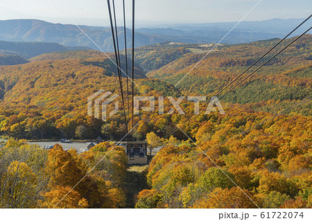 Aerial fall color of the Hakkoda Mountains with 61722074