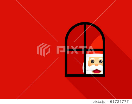 Santa claus vector illustration peek from window Santa claus vector illustration peek from window 61722777