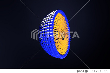 Micelle Structure 3D Illustration on dark 61724062