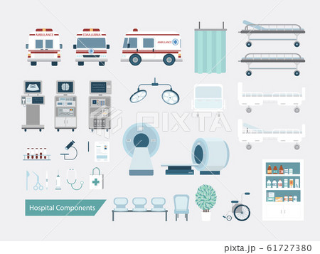 Set of hospital components 61727380