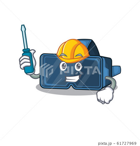 Cool automotive vr virtual reality in cartoon character style 61727969