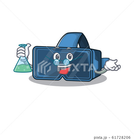 Smart Professor vr virtual reality cartoon character with glass tube 61728206