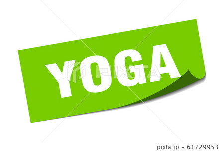 yoga sticker. yoga square sign. yoga. peeler 61729953