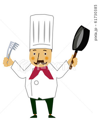 職業のクリップアート コックさん シェフ 料理人 のイラスト素材