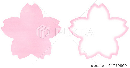 桜の型フレームのイラスト素材