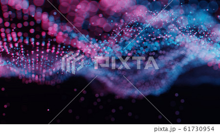 Plexus of abstract red and blue dots 61730954