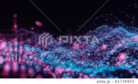 Plexus of abstract red and blue dots Plexus of abstract red and blue dots 61730955