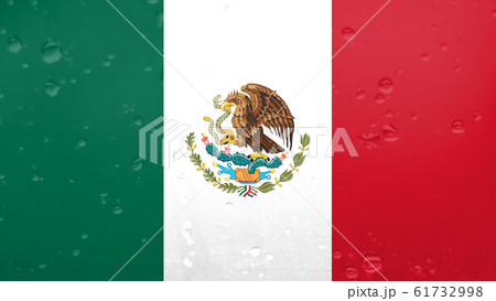 Raindrops On Mexico Flag, Background 61732998