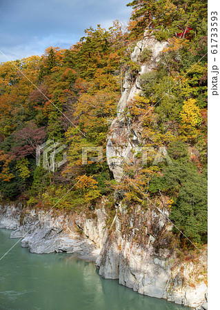 紅葉の天竜峡 龍角峯 紅葉の天竜峡 龍角峯 61733593