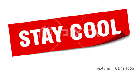 Stay Cool Sticker Stay Cool Square Sign Stayのイラスト素材