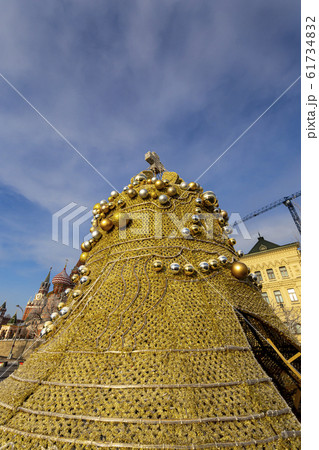 Christmas decoration on Zaryadye Park-- urban park located near Red Square in Moscow, Russia. Christmas decoration on Zaryadye Park-- urban park located near Red Square in Moscow, Russia. 61734832