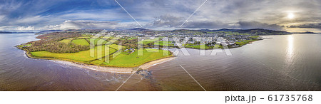 Aerial view of the town Buncrana in County Donegal - Republic of Ireland Aerial view of the town Buncrana in County Donegal - Republic of Ireland 61735768
