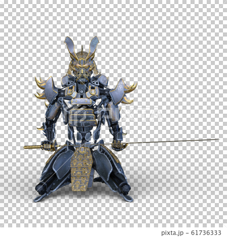 侍ロボットのイラスト素材