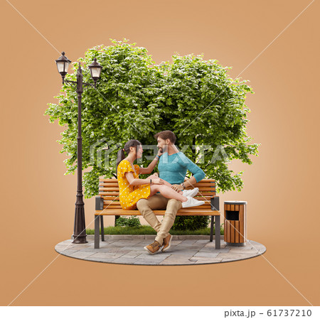 Romantic relationship and family concept Romantic relationship and family concept 61737210