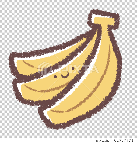 バナナ 顔付きのイラスト素材