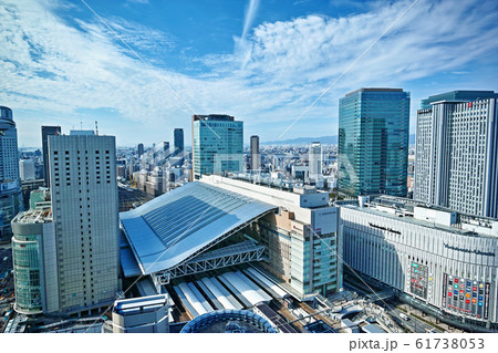 大阪梅田 阪急グランドビルから見るJR大阪駅周辺 61738053